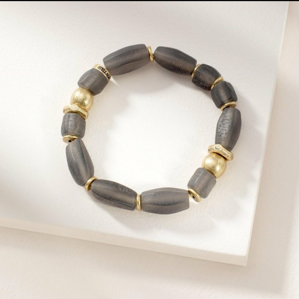 Stella & Dot Brix Stretch Bracelet - Grey